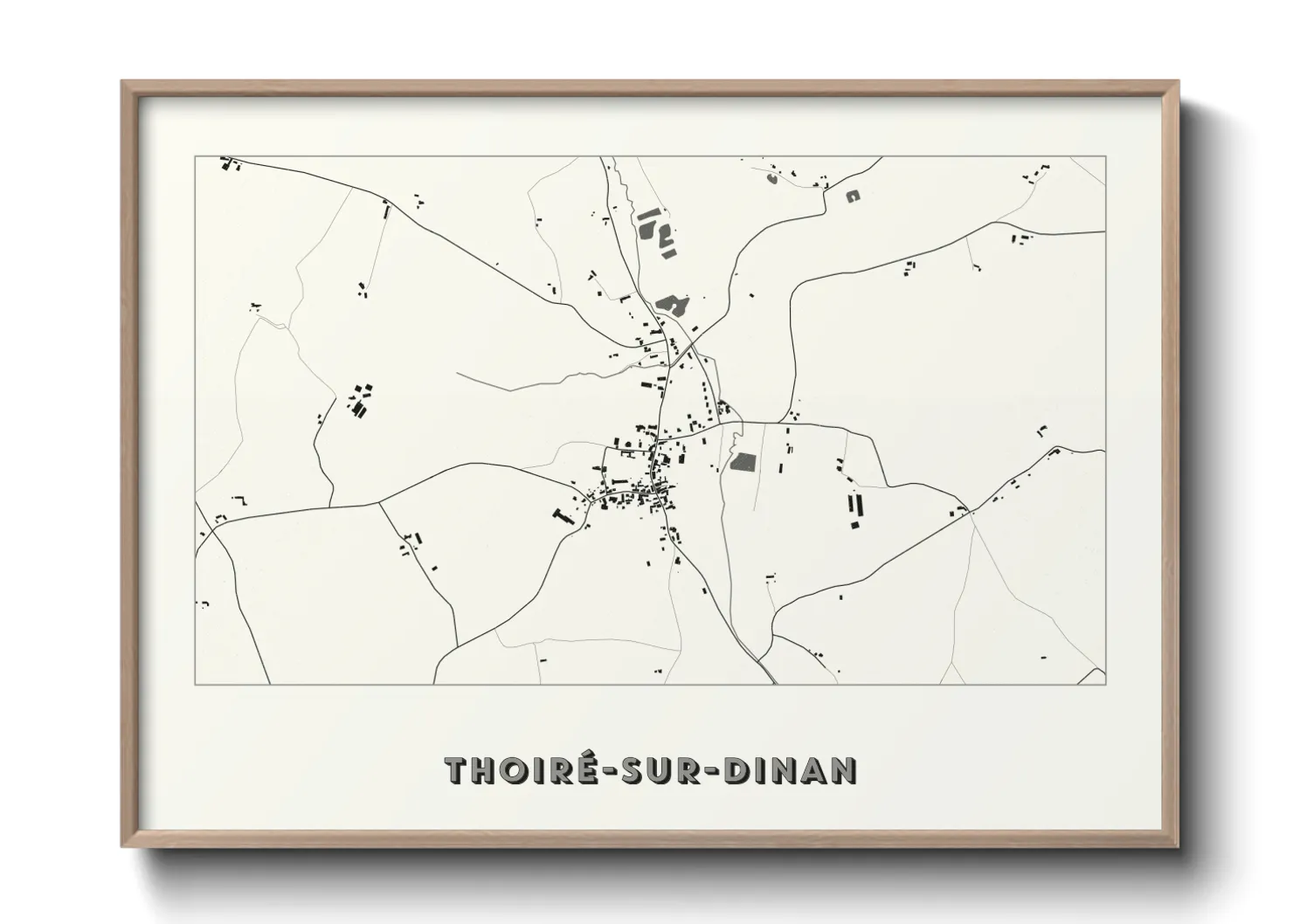Une affiche de carte sur Thoiré-sur-Dinan