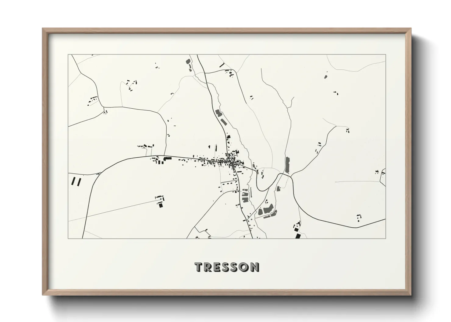 Une affiche de carte sur Tresson