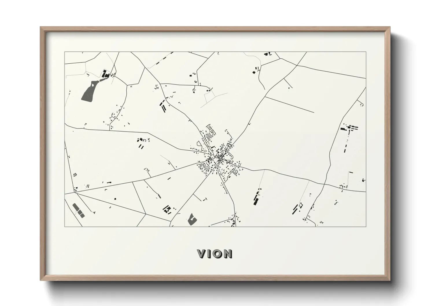 Une affiche de carte sur Vion