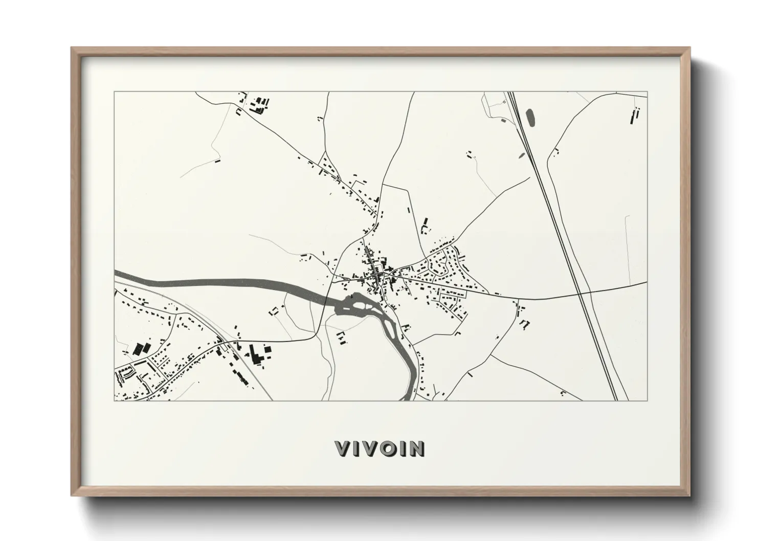 Une affiche de carte sur Vivoin