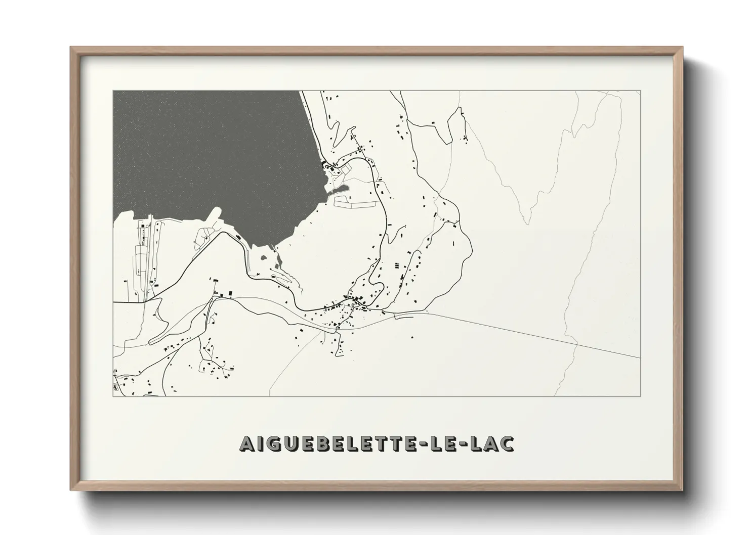 Une affiche de carte sur Aiguebelette-le-Lac