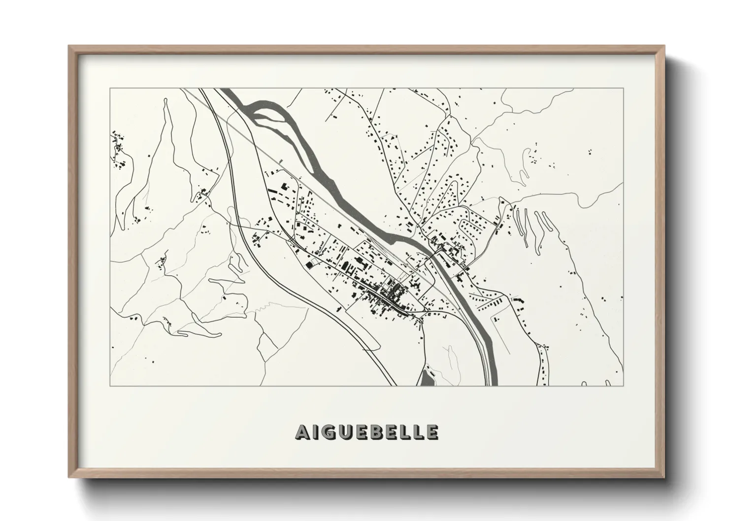 Une affiche de carte sur Aiguebelle