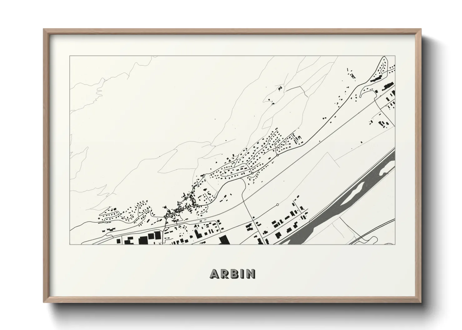 Une affiche de carte sur Arbin