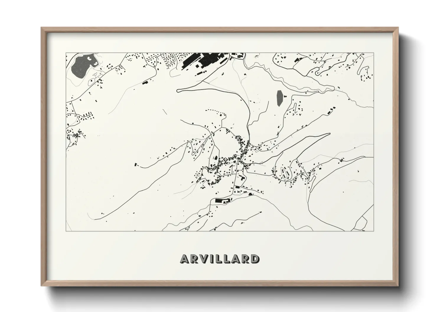 Une affiche de carte sur Arvillard