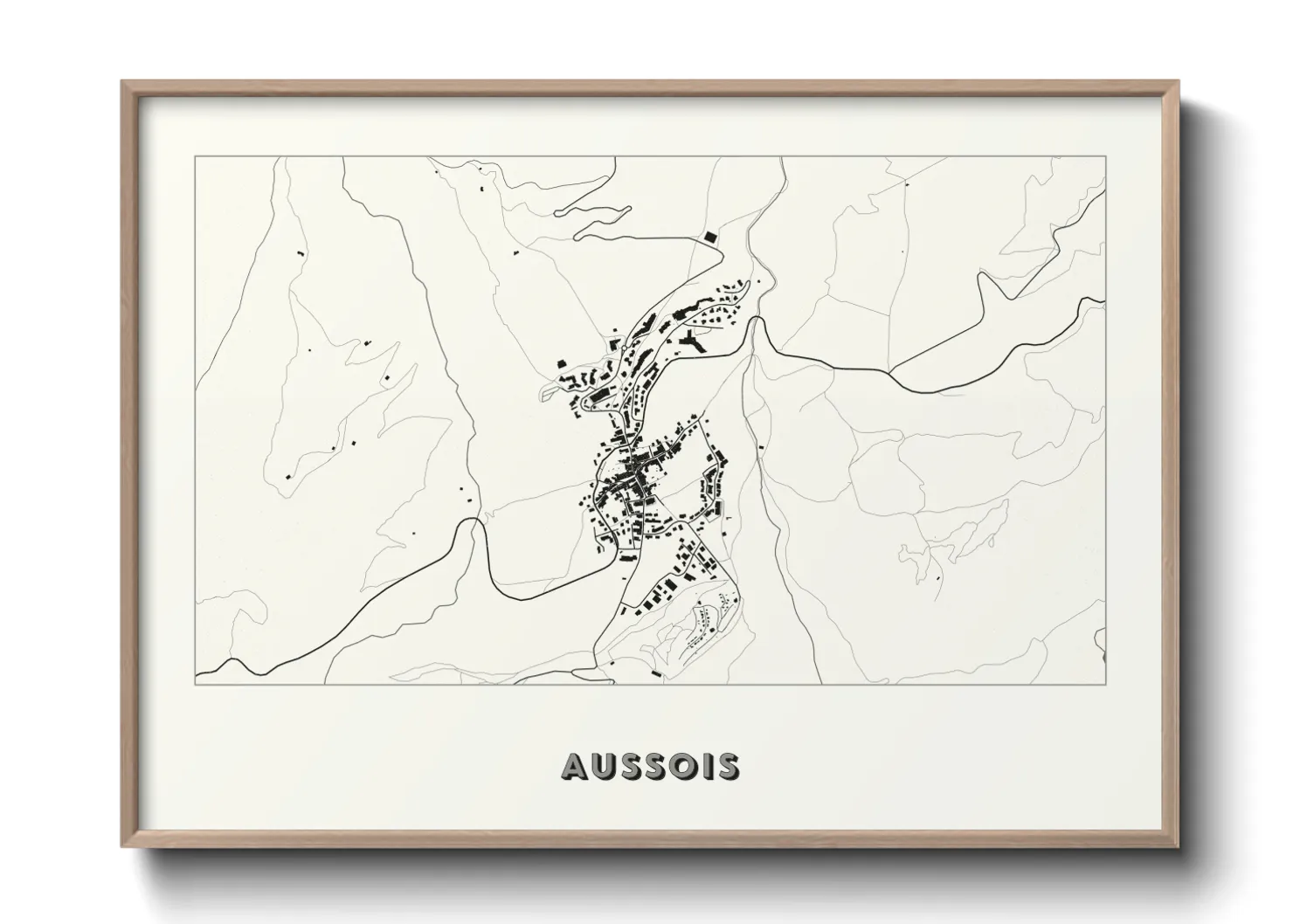 Une affiche de carte sur Aussois