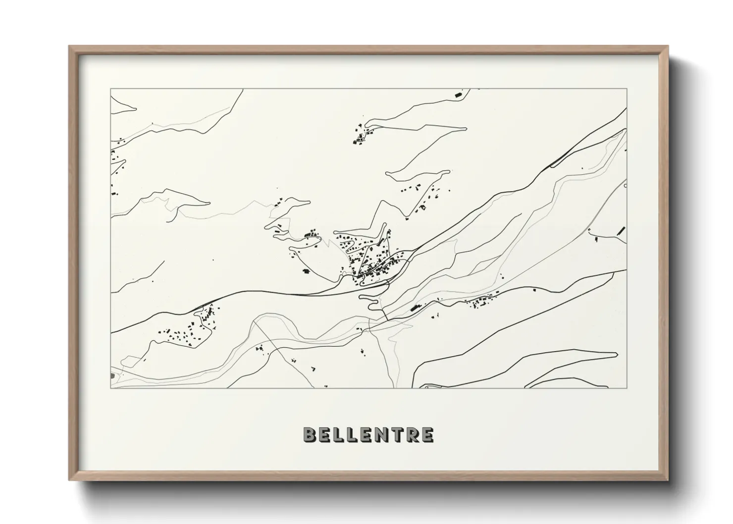 Une affiche de carte sur Bellentre