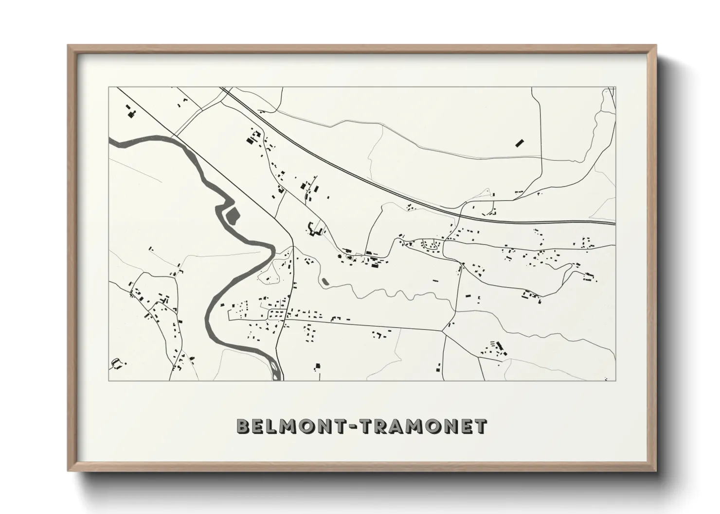 Une affiche de carte sur Belmont-Tramonet