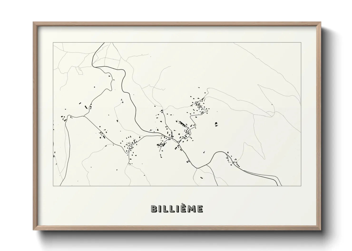 Une affiche de carte sur Billième