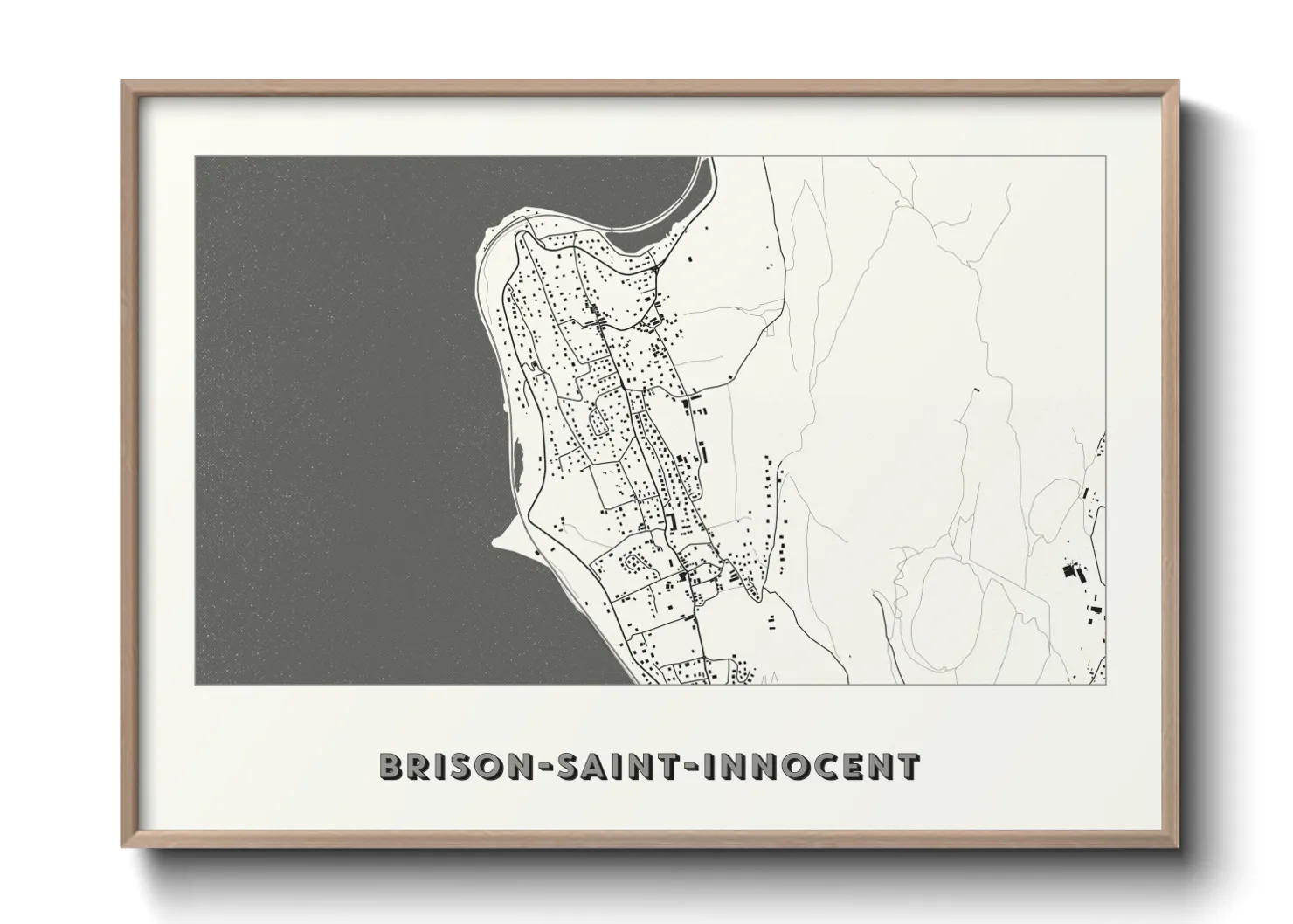 Une affiche de carte sur Brison-Saint-Innocent