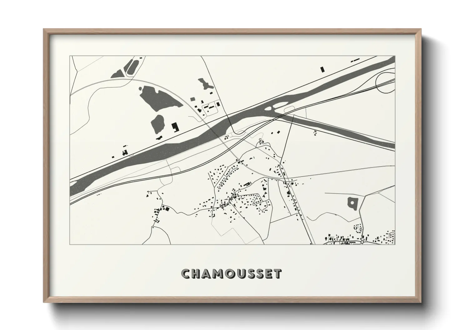 Une affiche de carte sur Chamousset