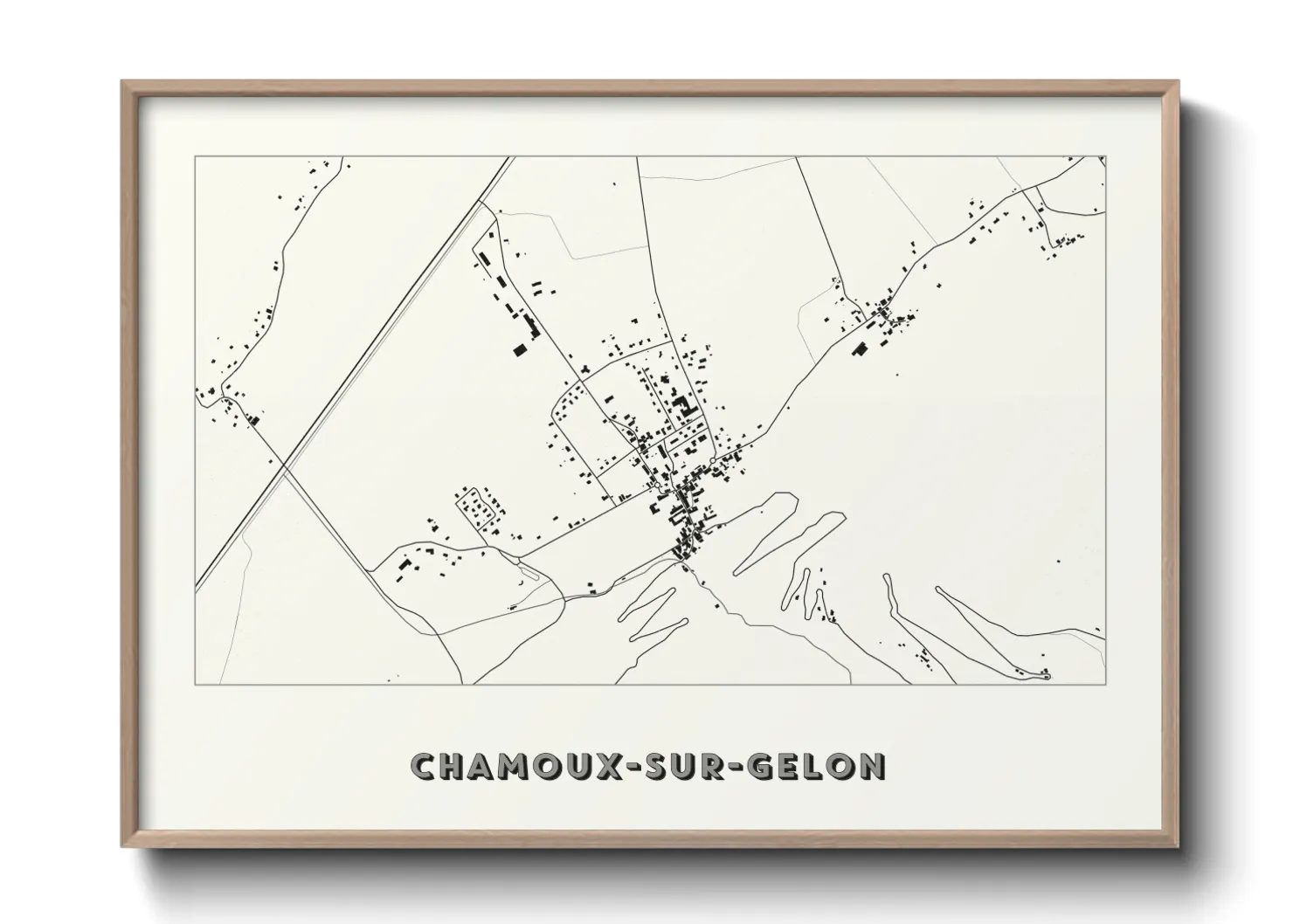 Une affiche de carte sur Chamoux-sur-Gelon