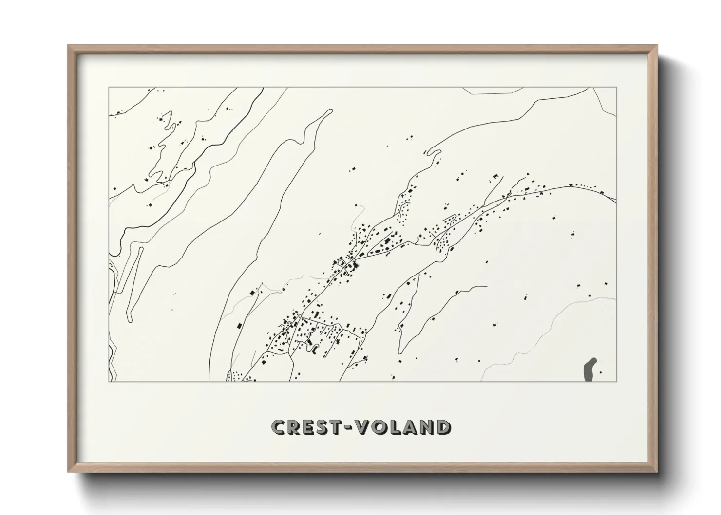 Une affiche de carte sur Crest-Voland