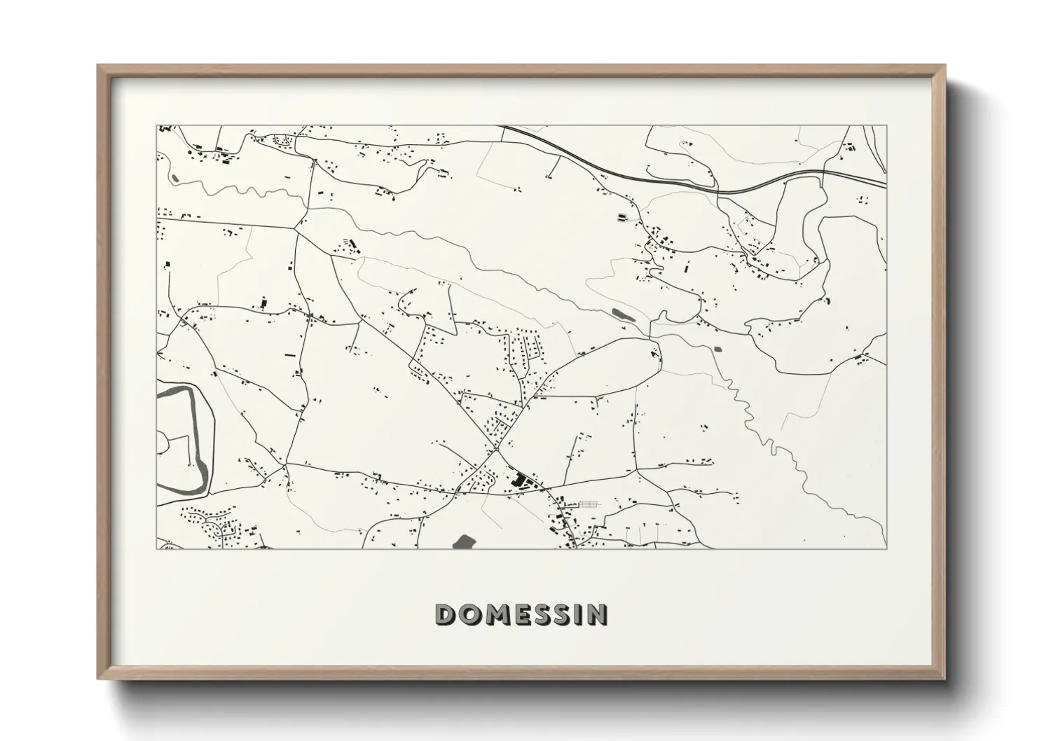 Une affiche de carte sur Domessin