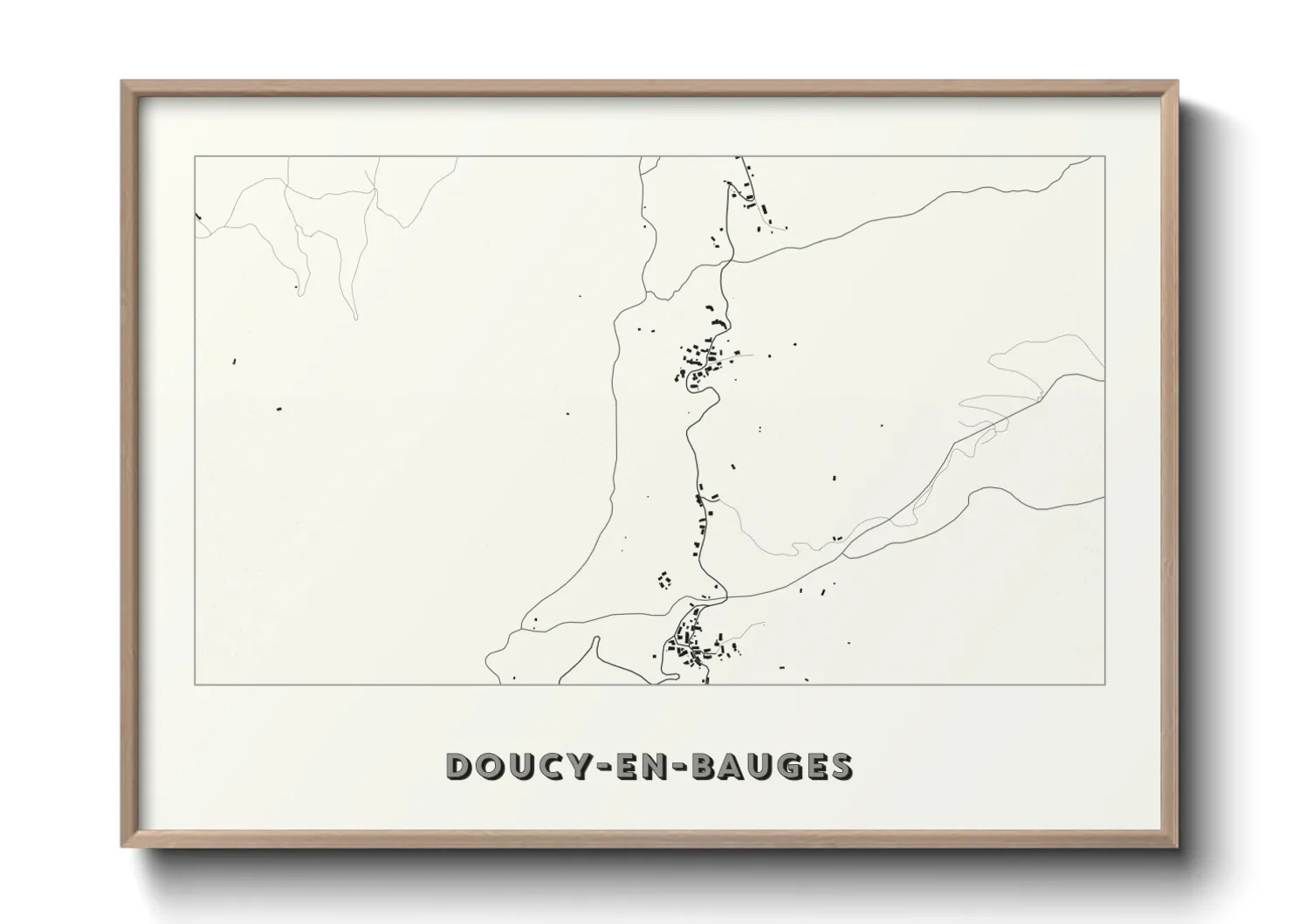 Une affiche de carte sur Doucy-en-Bauges