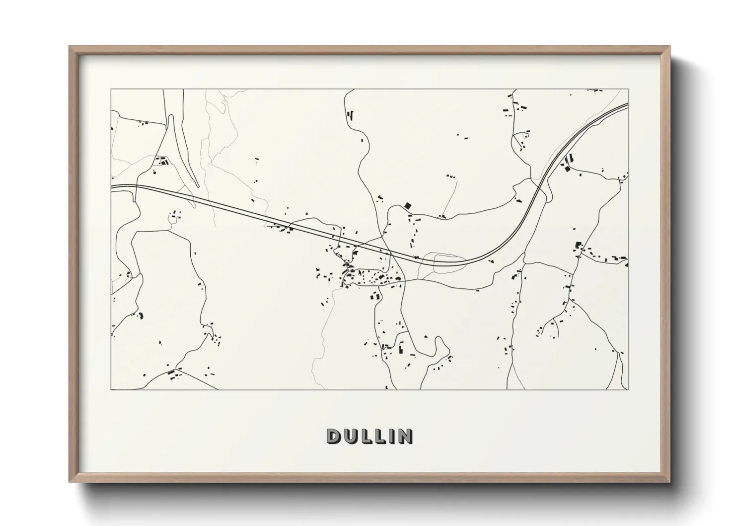 Une affiche de carte sur Dullin