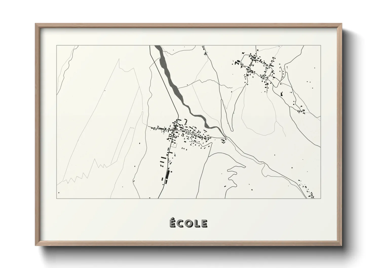 Une affiche de carte sur École