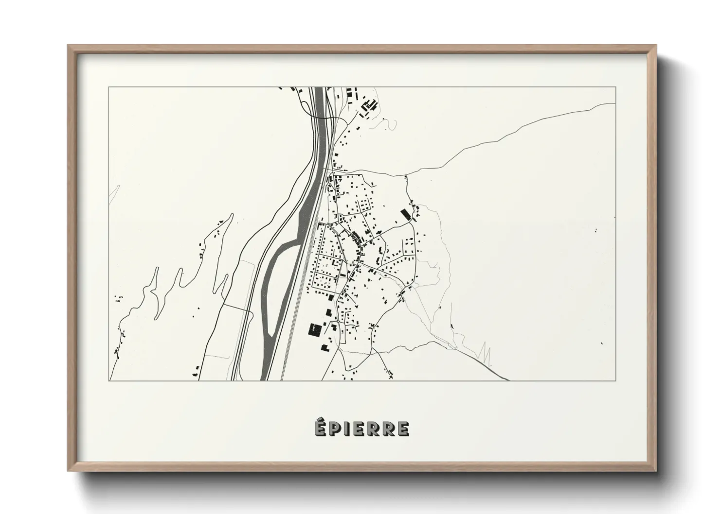 Une affiche de carte sur Épierre