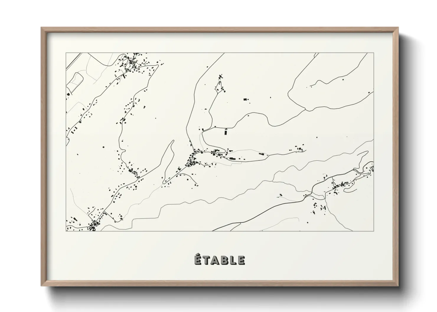 Une affiche de carte sur Étable