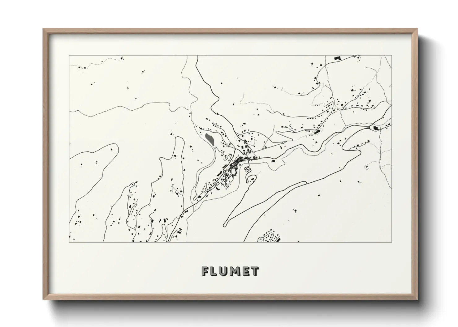 Une affiche de carte sur Flumet