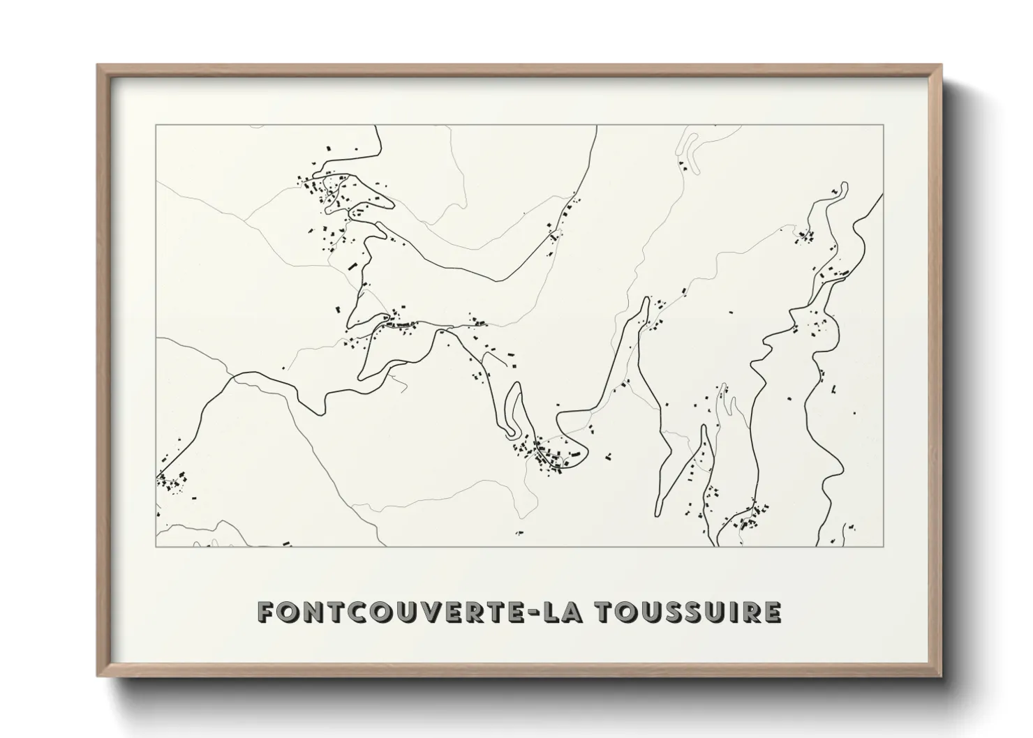 Une affiche de carte sur Fontcouverte-la Toussuire