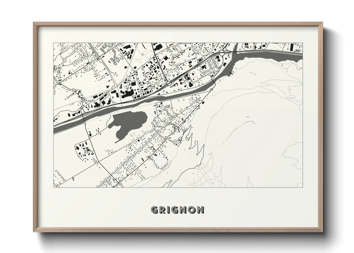 Une affiche de carte sur Grignon