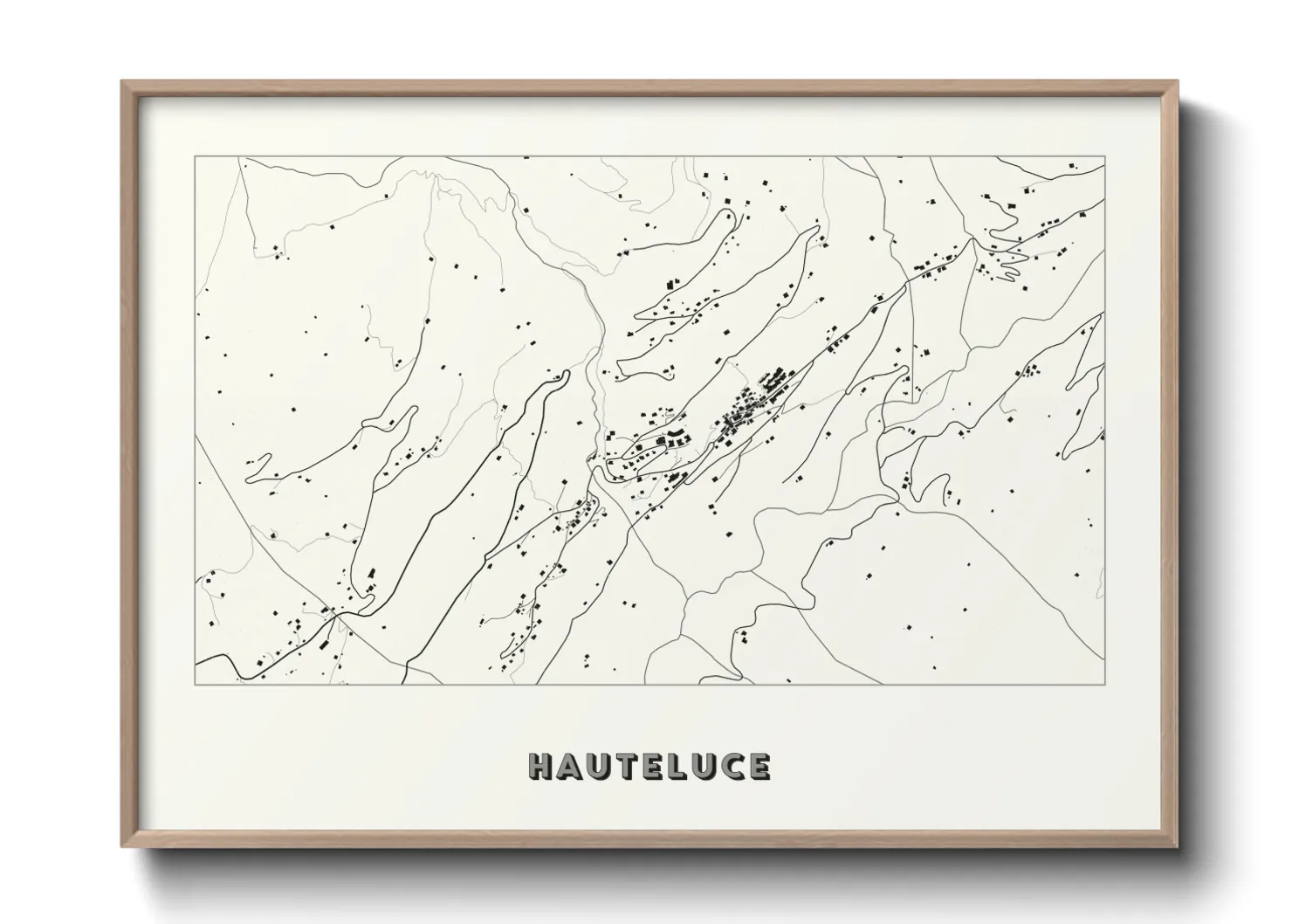 Une affiche de carte sur Hauteluce