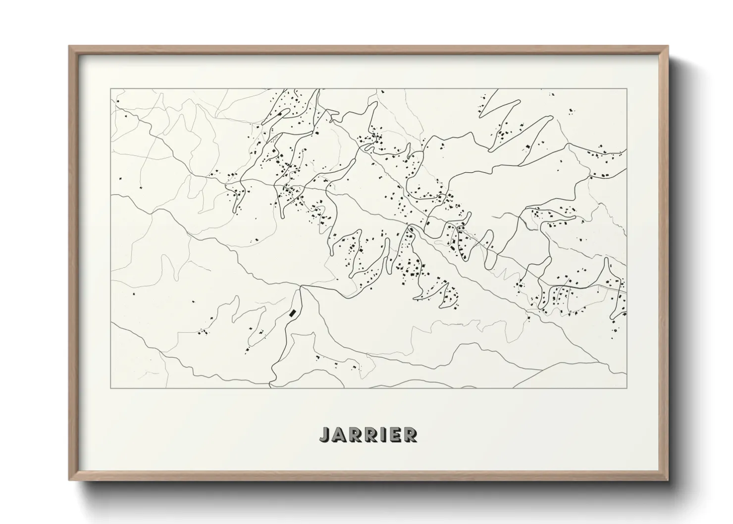 Une affiche de carte sur Jarrier