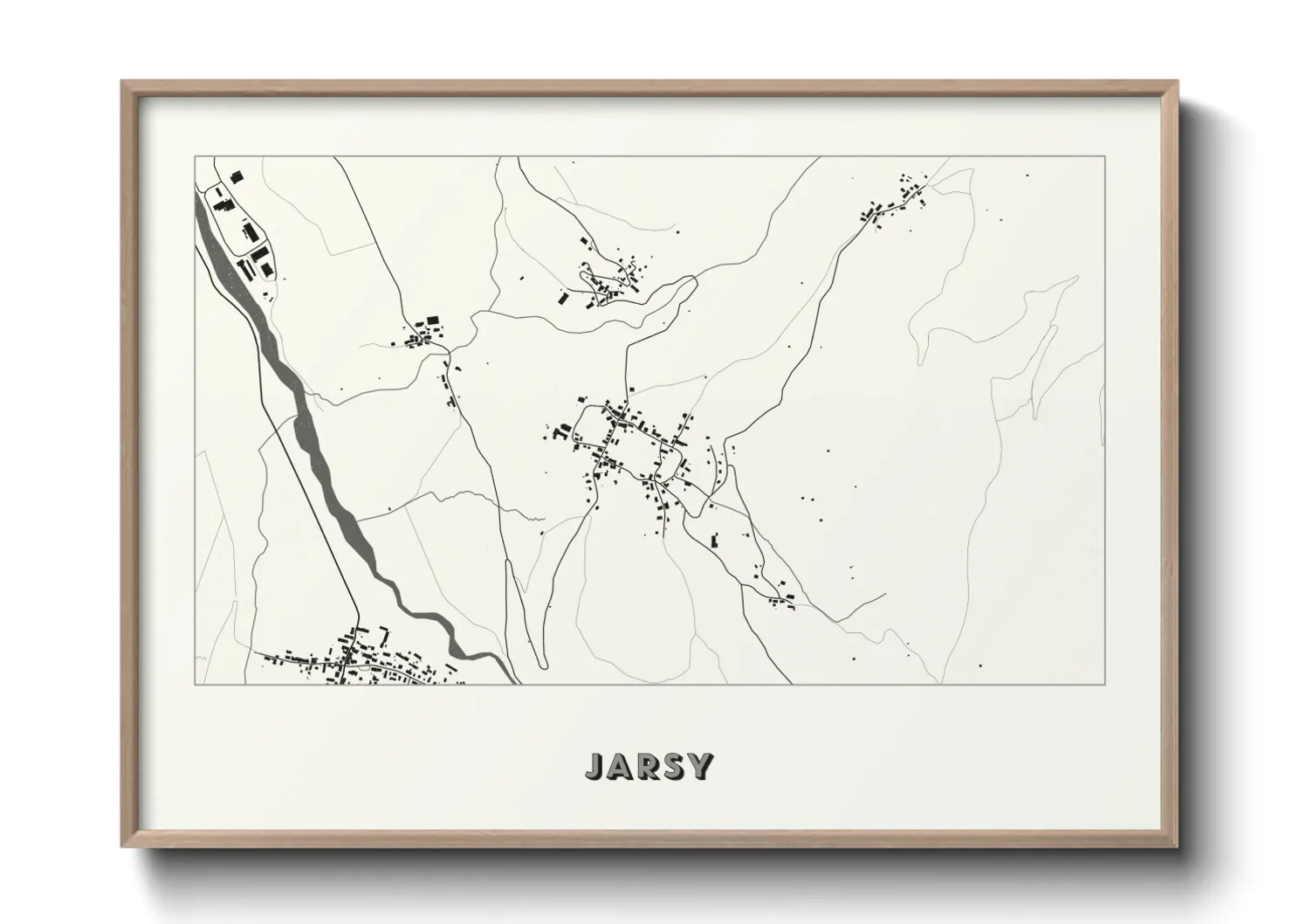 Une affiche de carte sur Jarsy