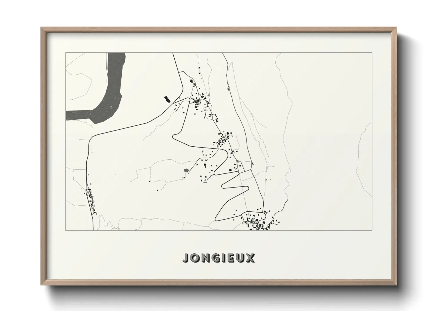 Une affiche de carte sur Jongieux