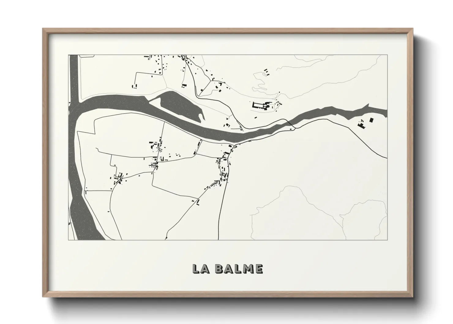 Une affiche de carte sur La Balme