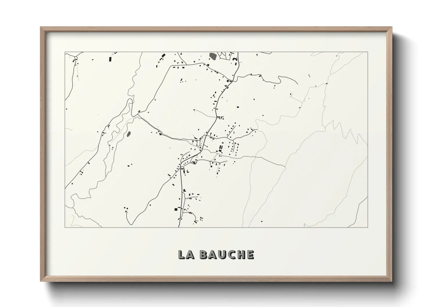 Une affiche de carte sur La Bauche