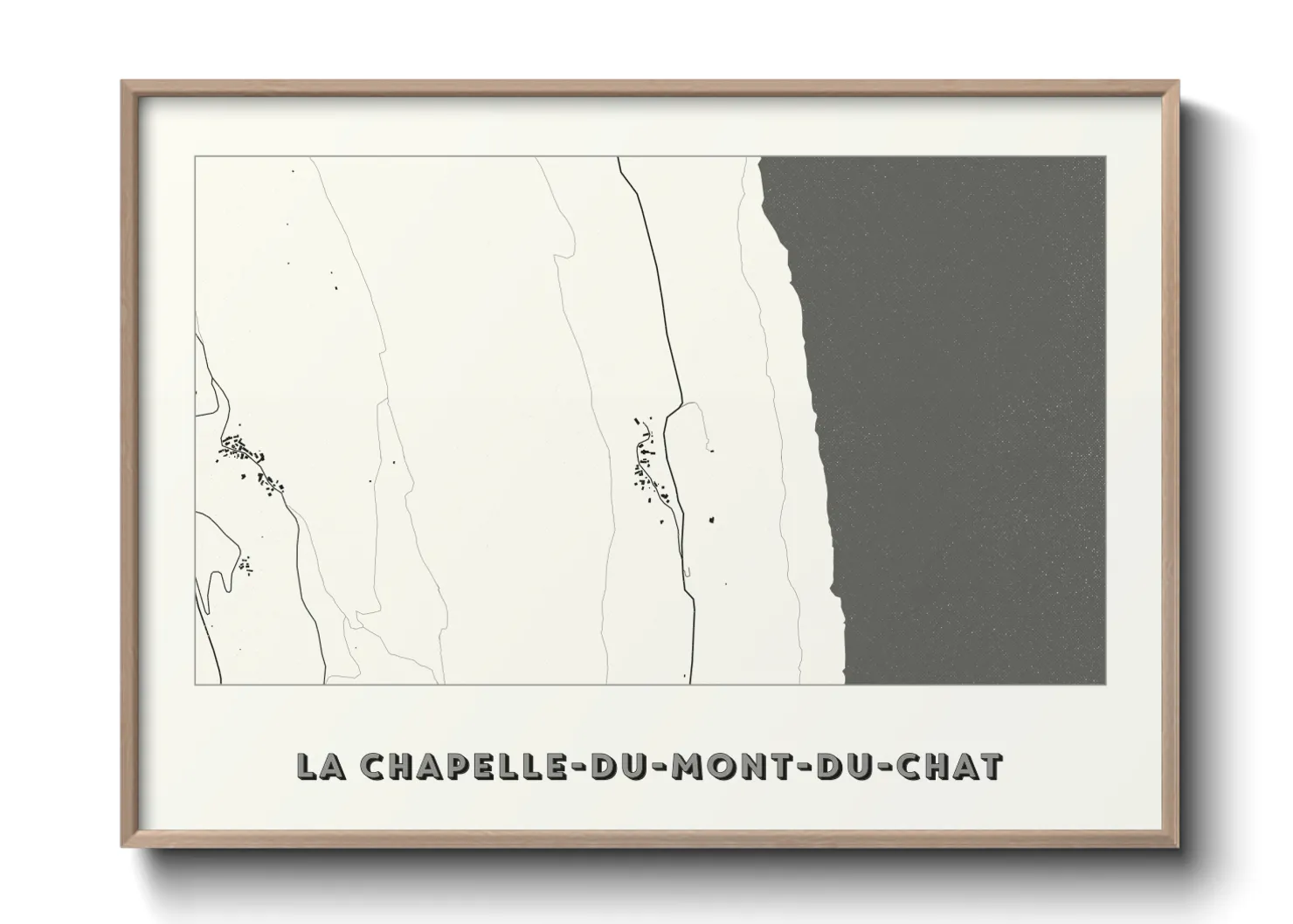 Une affiche de carte sur La Chapelle-du-Mont-du-Chat