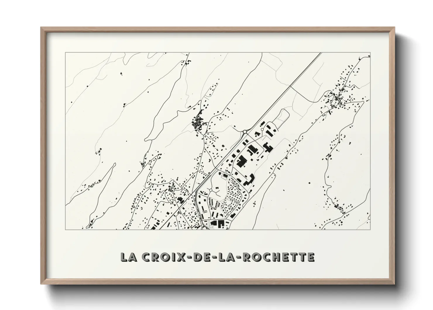 Une affiche de carte sur La Croix-de-la-Rochette
