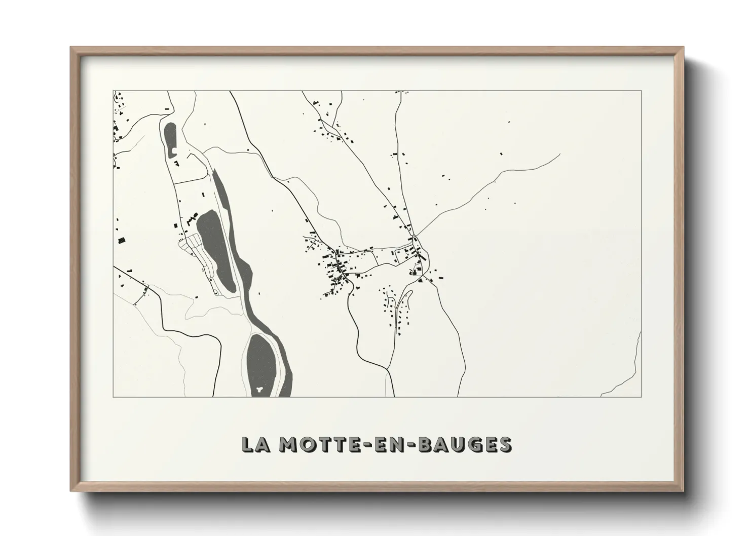 Une affiche de carte sur La Motte-en-Bauges