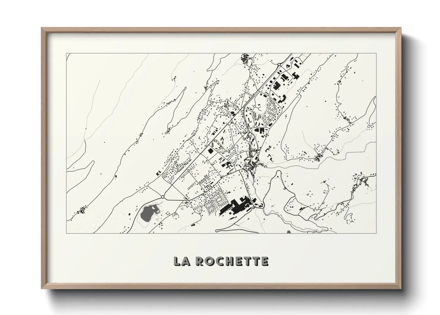 Une affiche de carte sur La Rochette