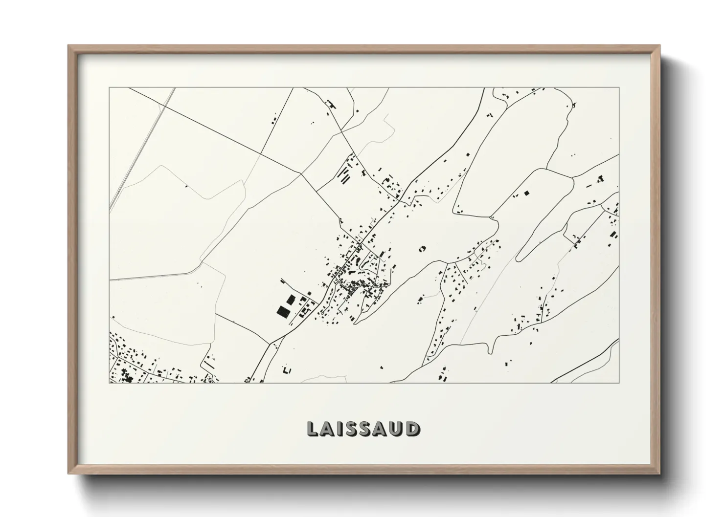 Une affiche de carte sur Laissaud