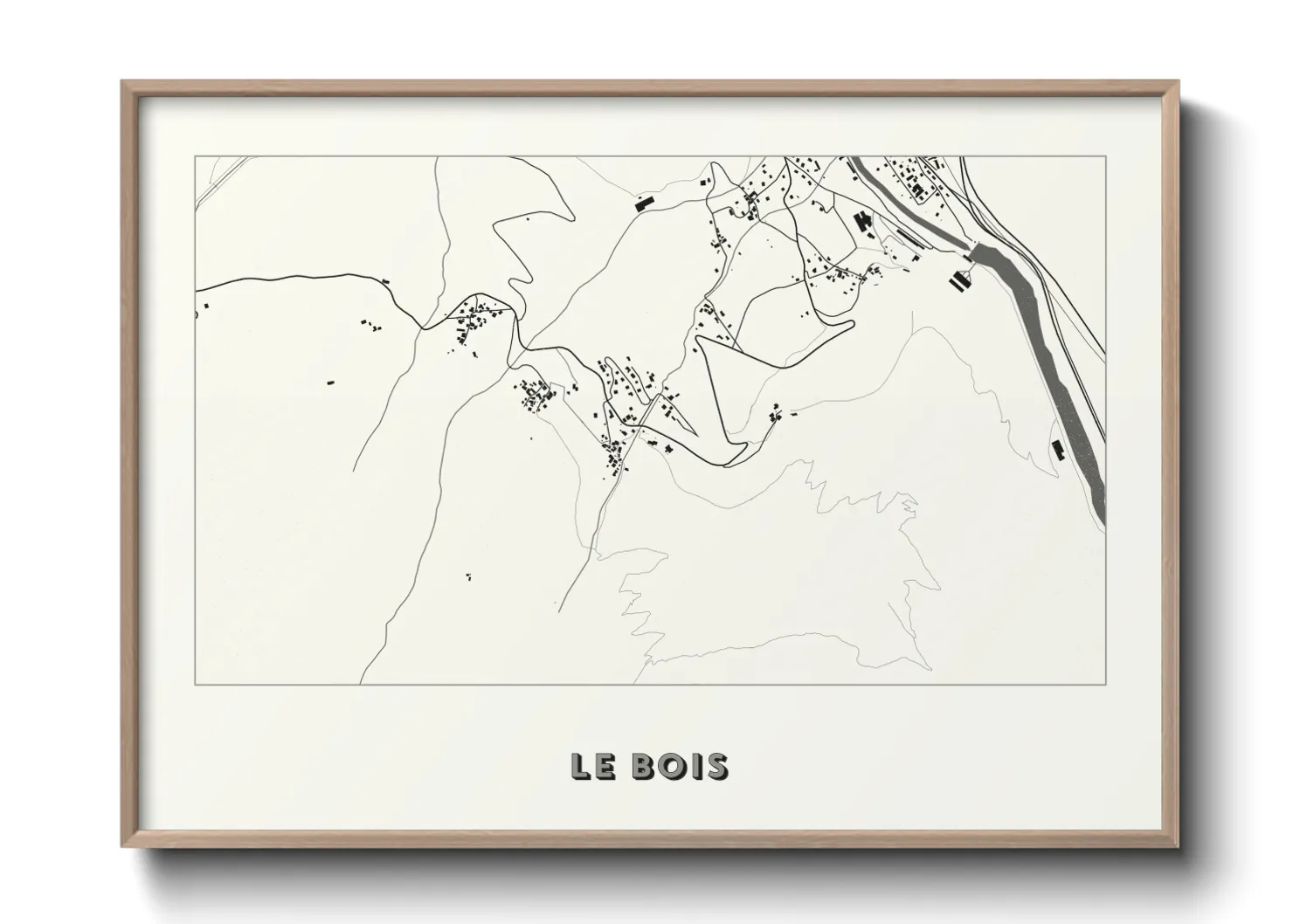 Une affiche de carte sur Le Bois