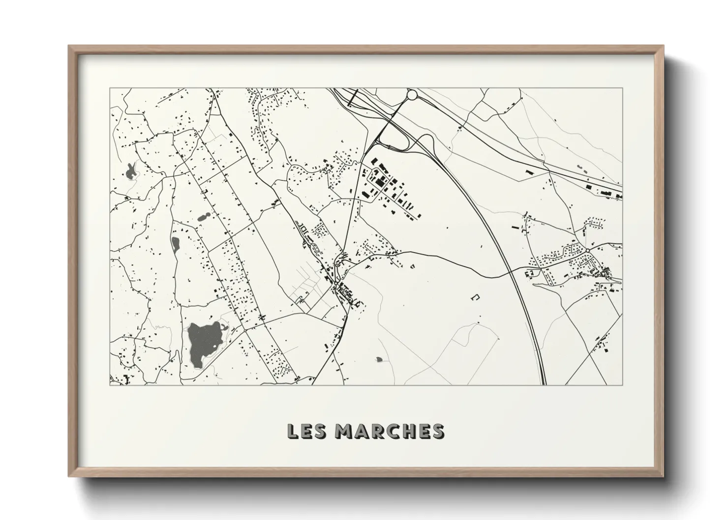 Une affiche de carte sur Les Marches
