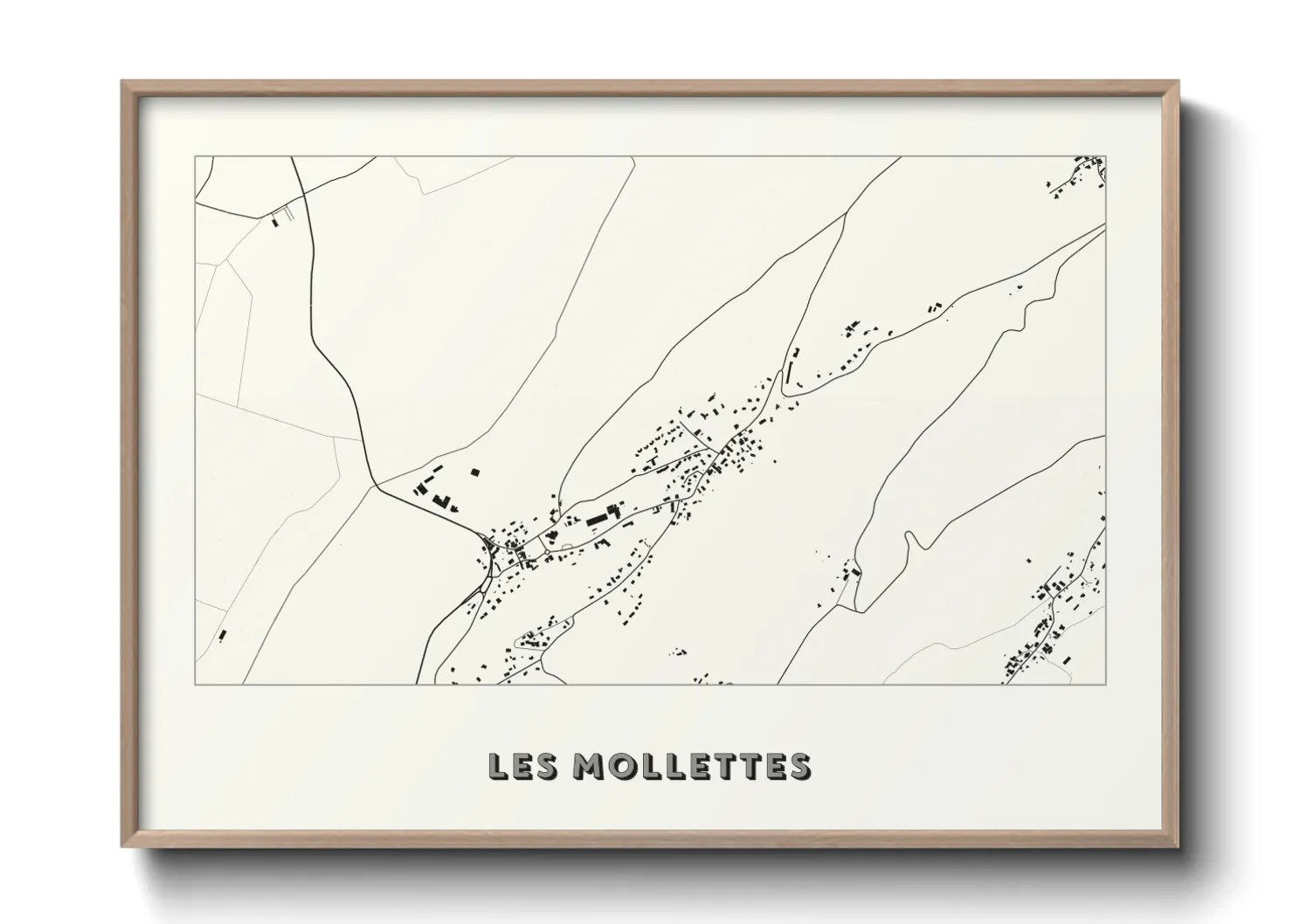 Une affiche de carte sur Les Mollettes
