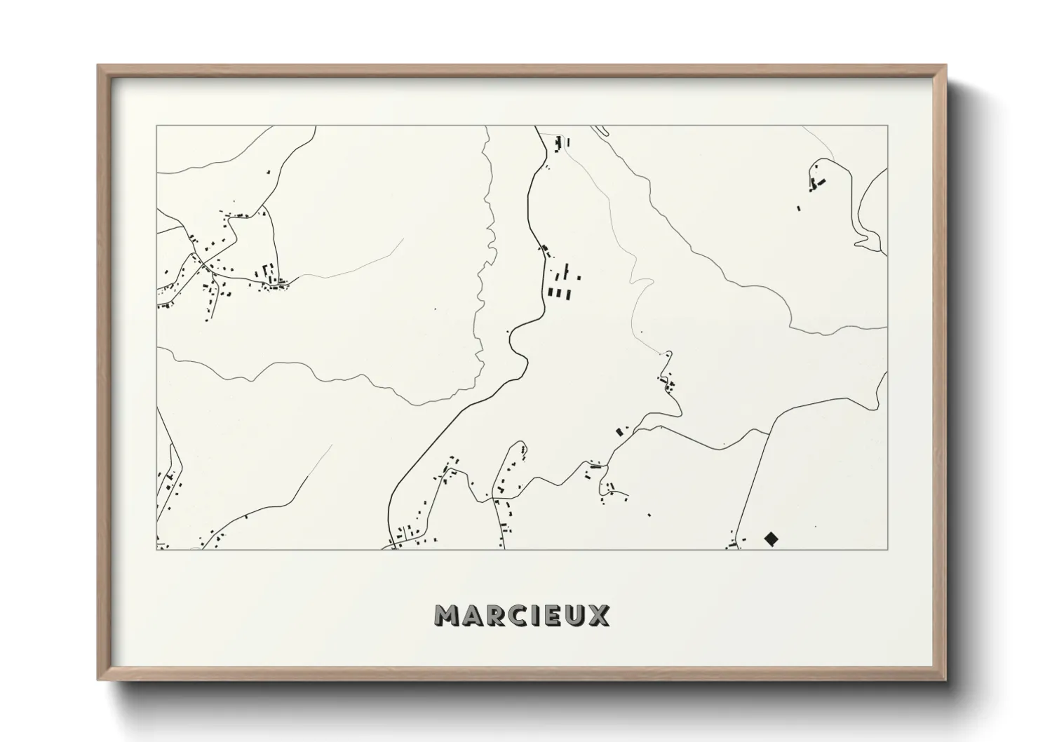 Une affiche de carte sur Marcieux
