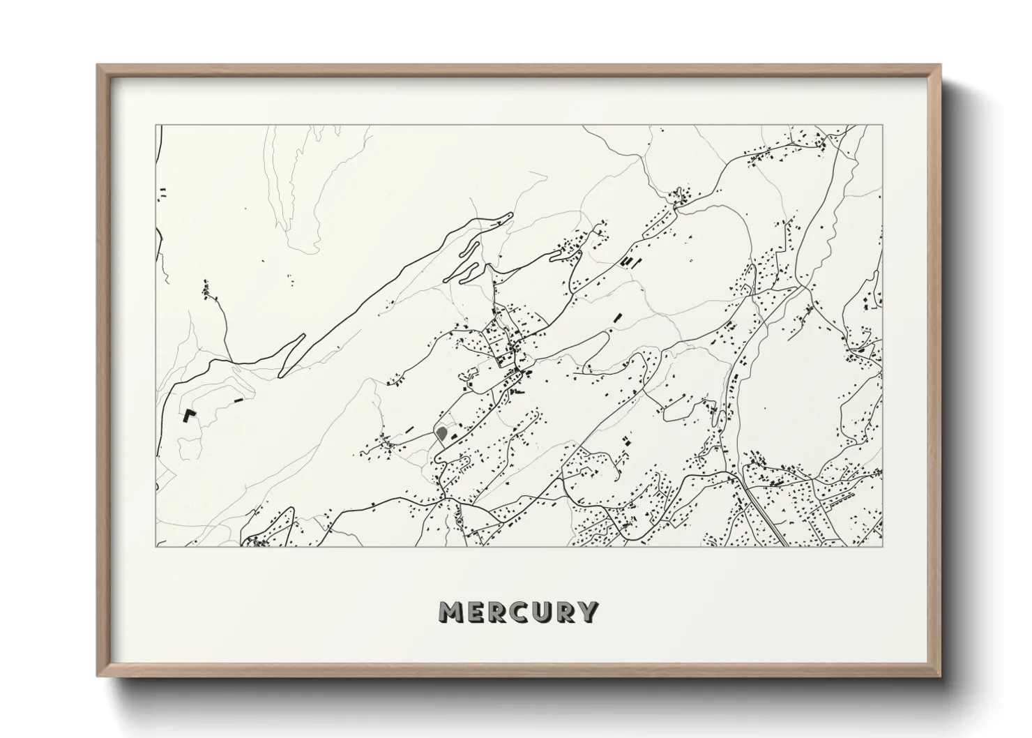 Une affiche de carte sur Mercury