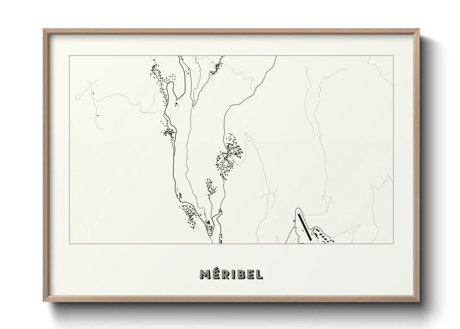 Une affiche de carte sur Méribel