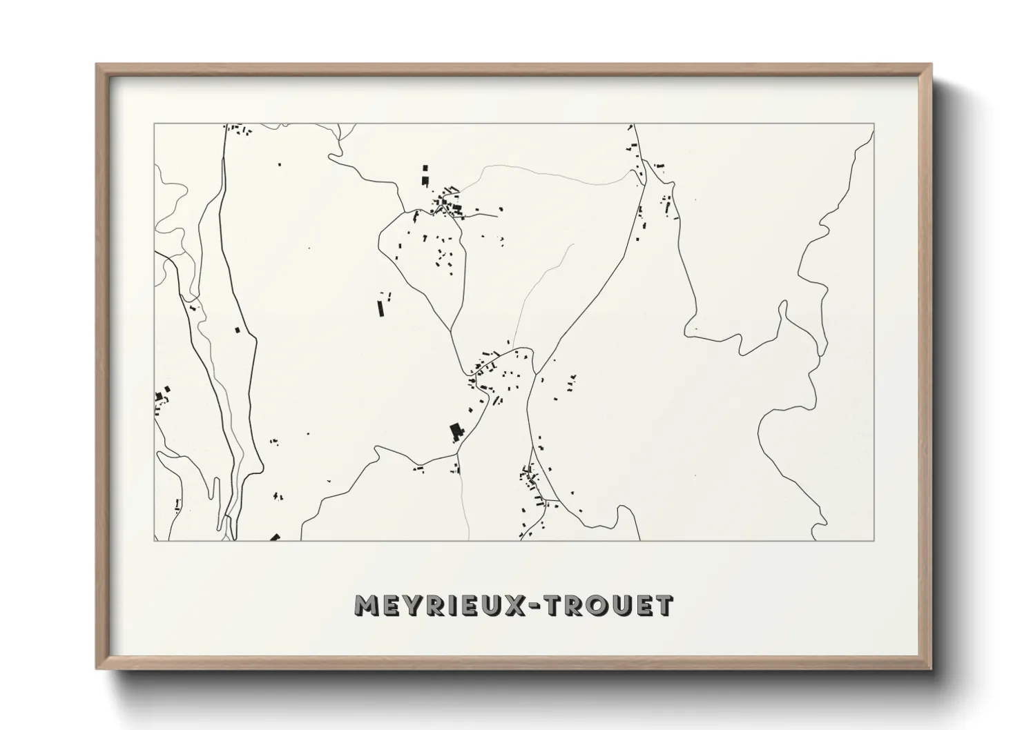 Une affiche de carte sur Meyrieux-Trouet