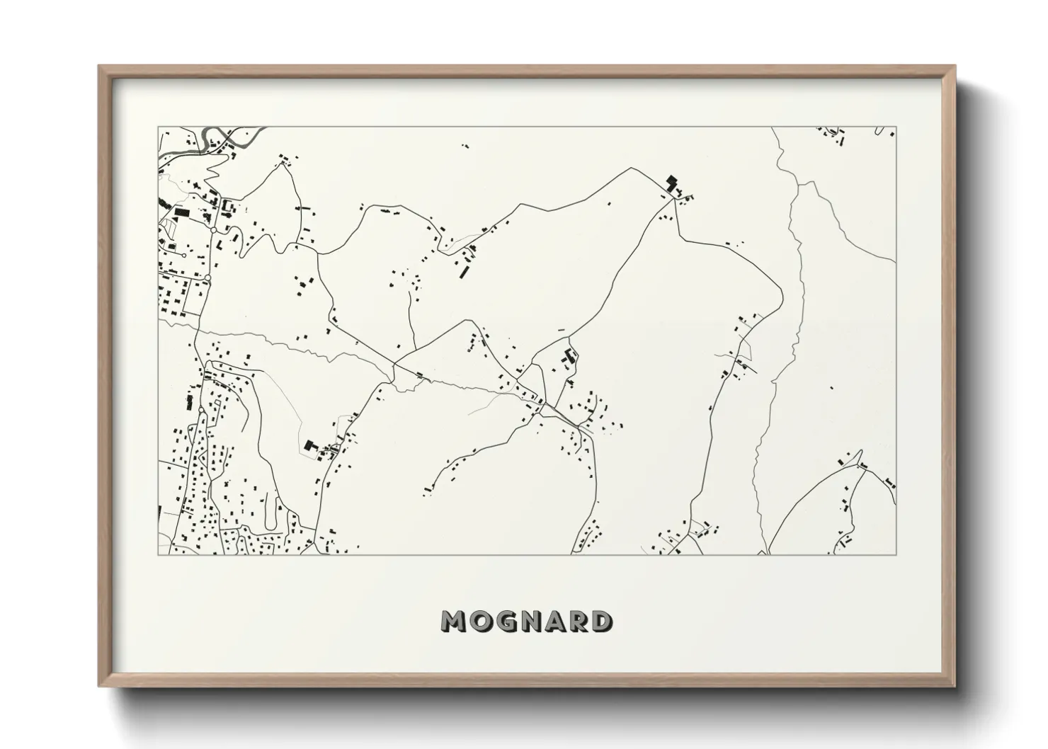 Une affiche de carte sur Mognard