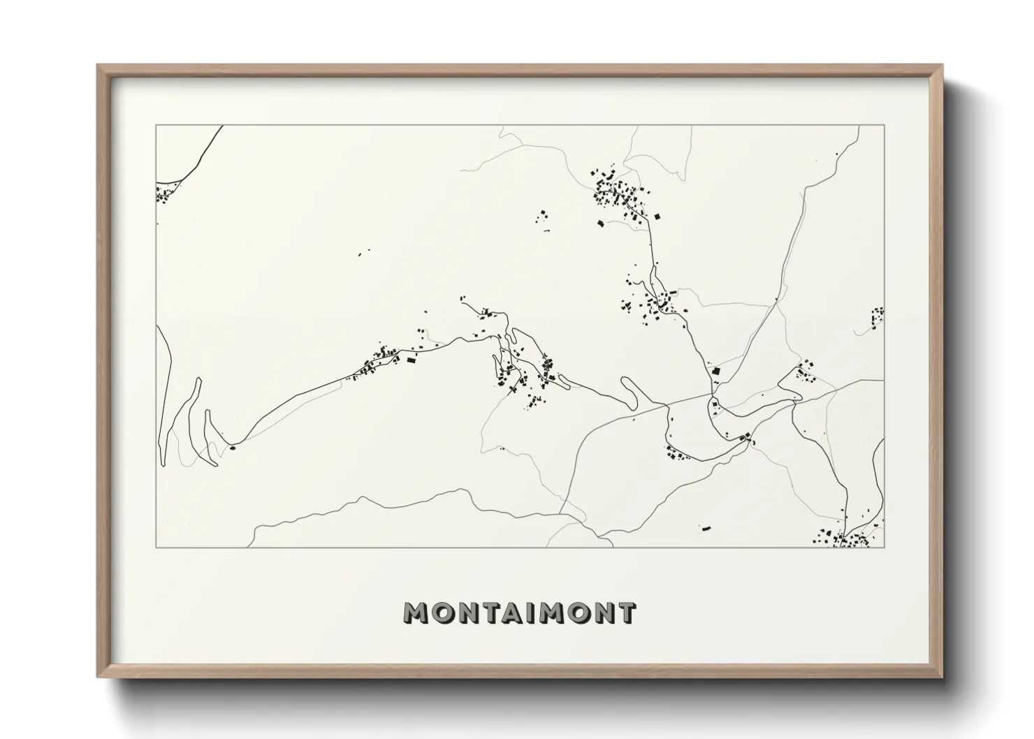 Une affiche de carte sur Montaimont
