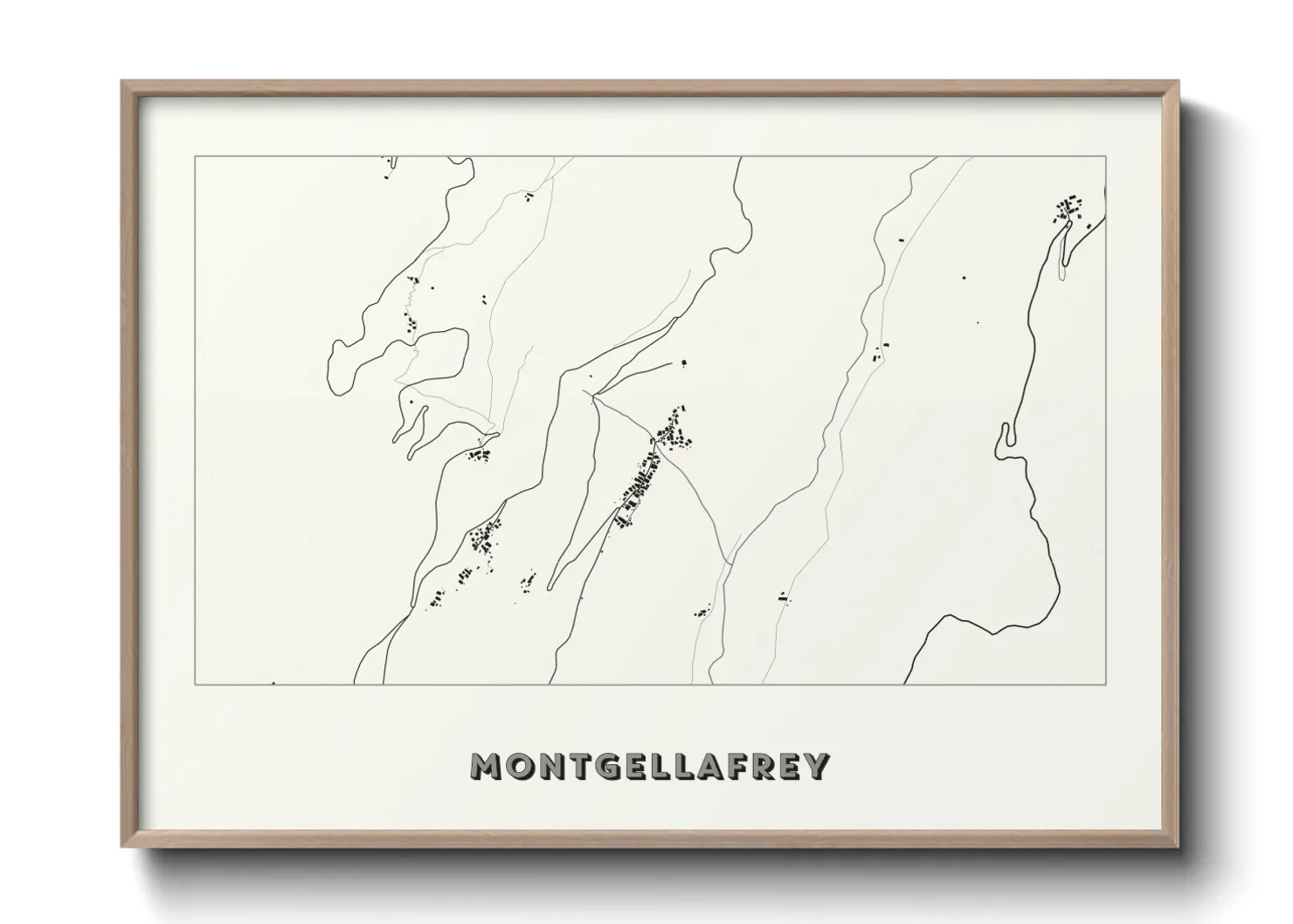 Une affiche de carte sur Montgellafrey