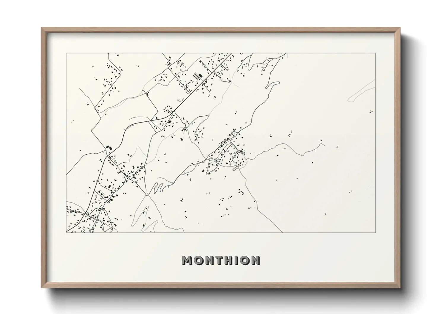 Une affiche de carte sur Monthion