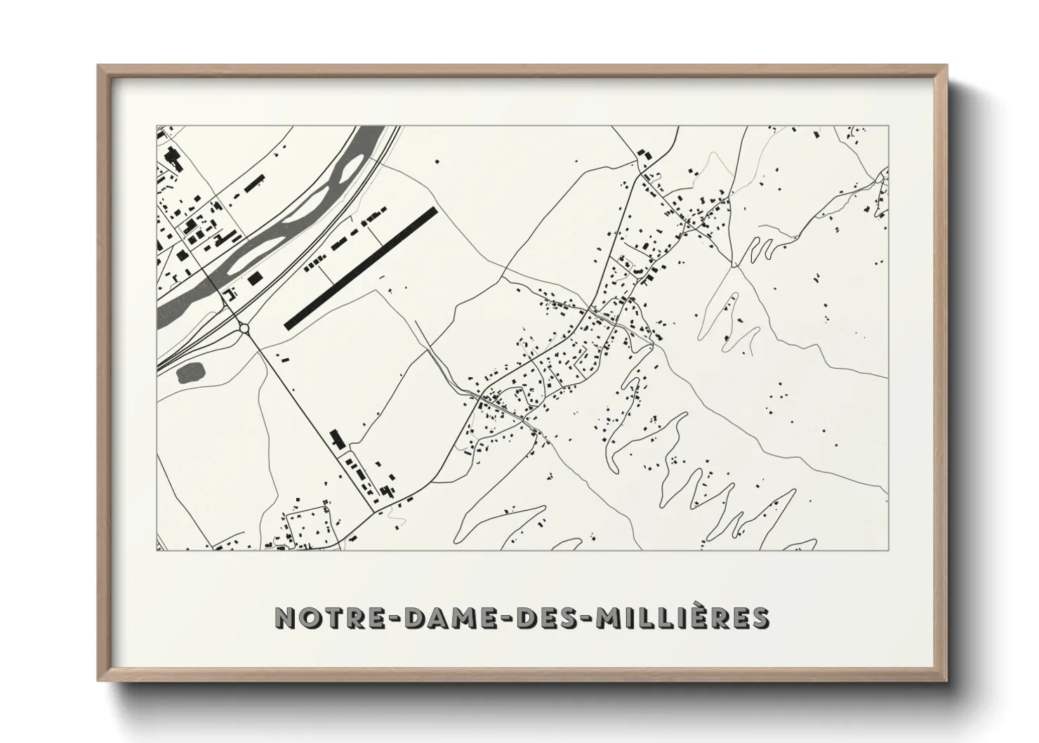 Une affiche de carte sur Notre-Dame-des-Millières