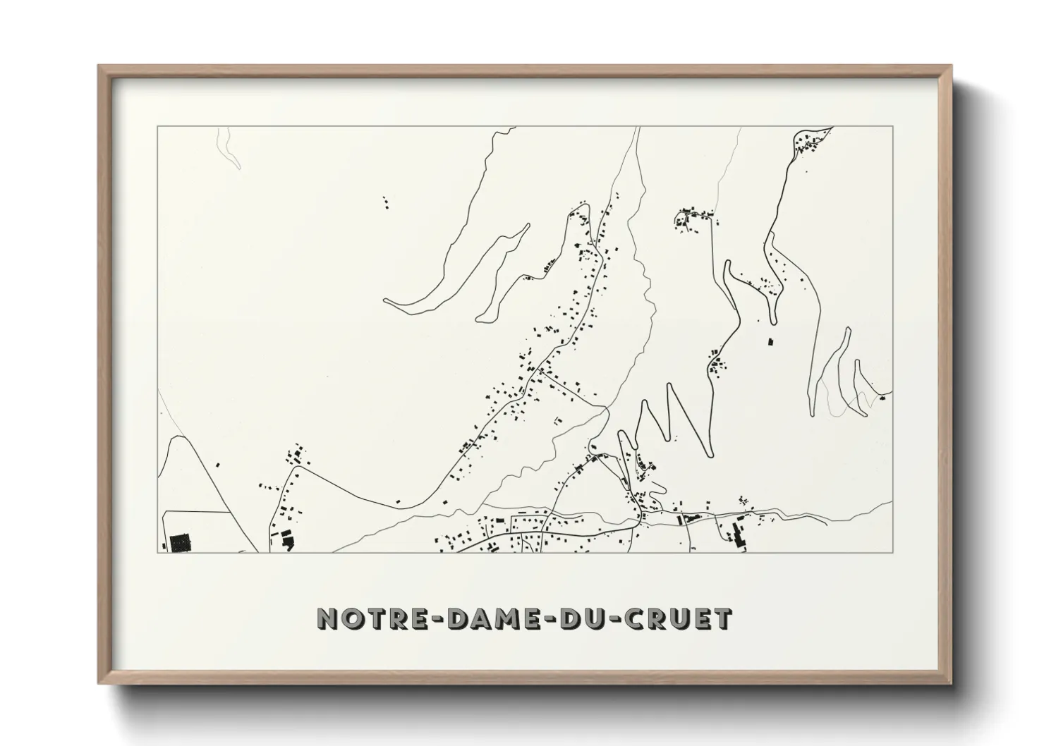 Une affiche de carte sur Notre-Dame-du-Cruet