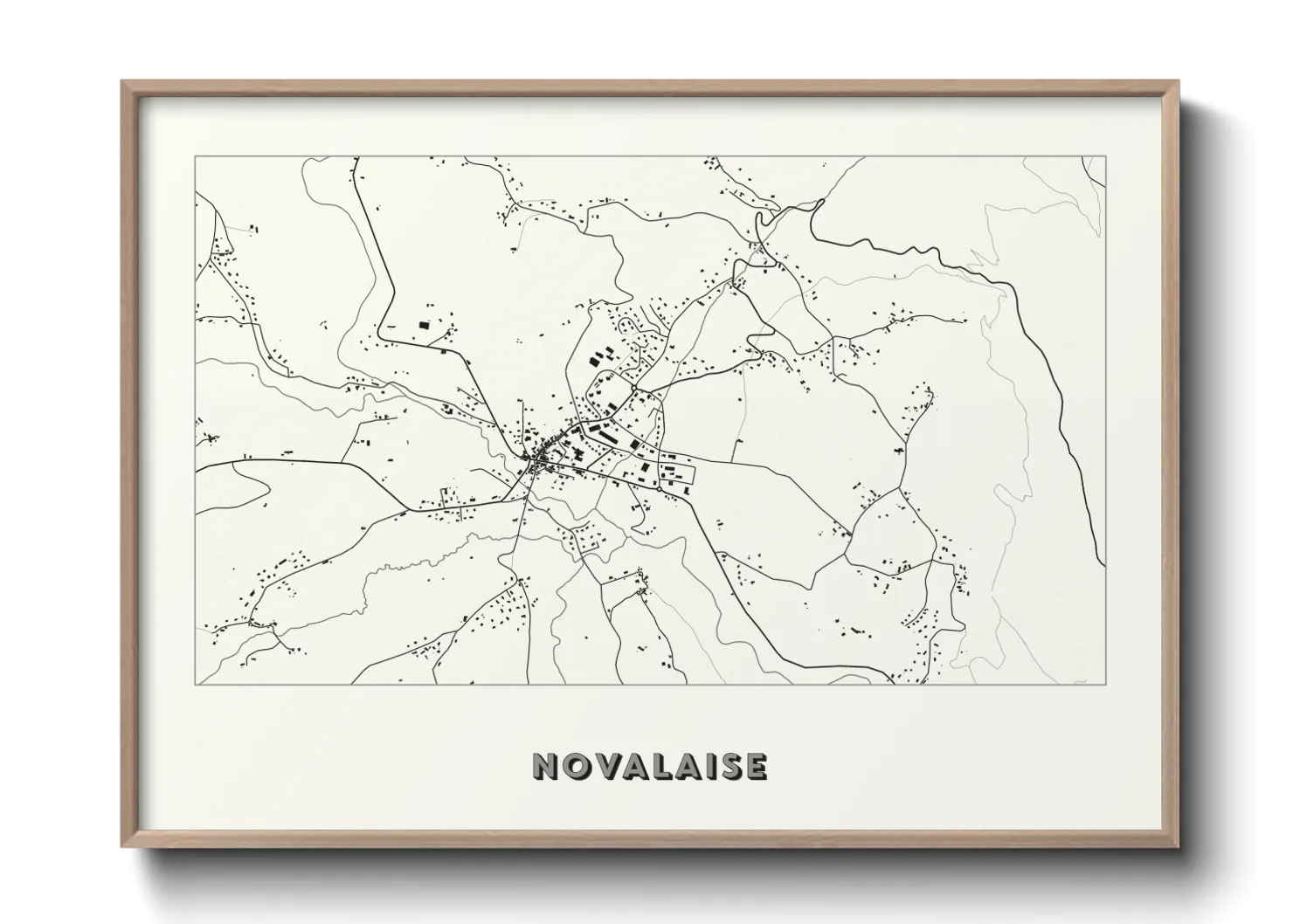 Une affiche de carte sur Novalaise